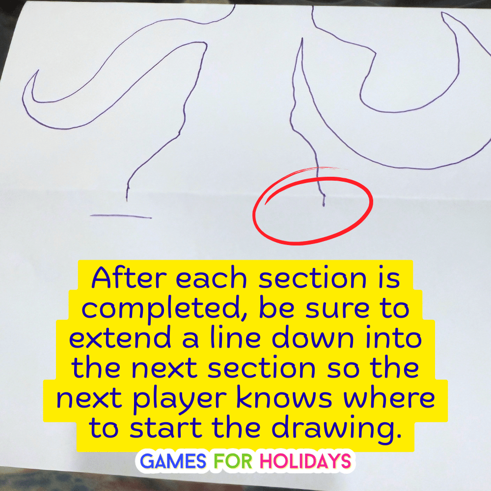 DIY Exquisite Corpse Drawing Game Instructions for party games and games for holidays