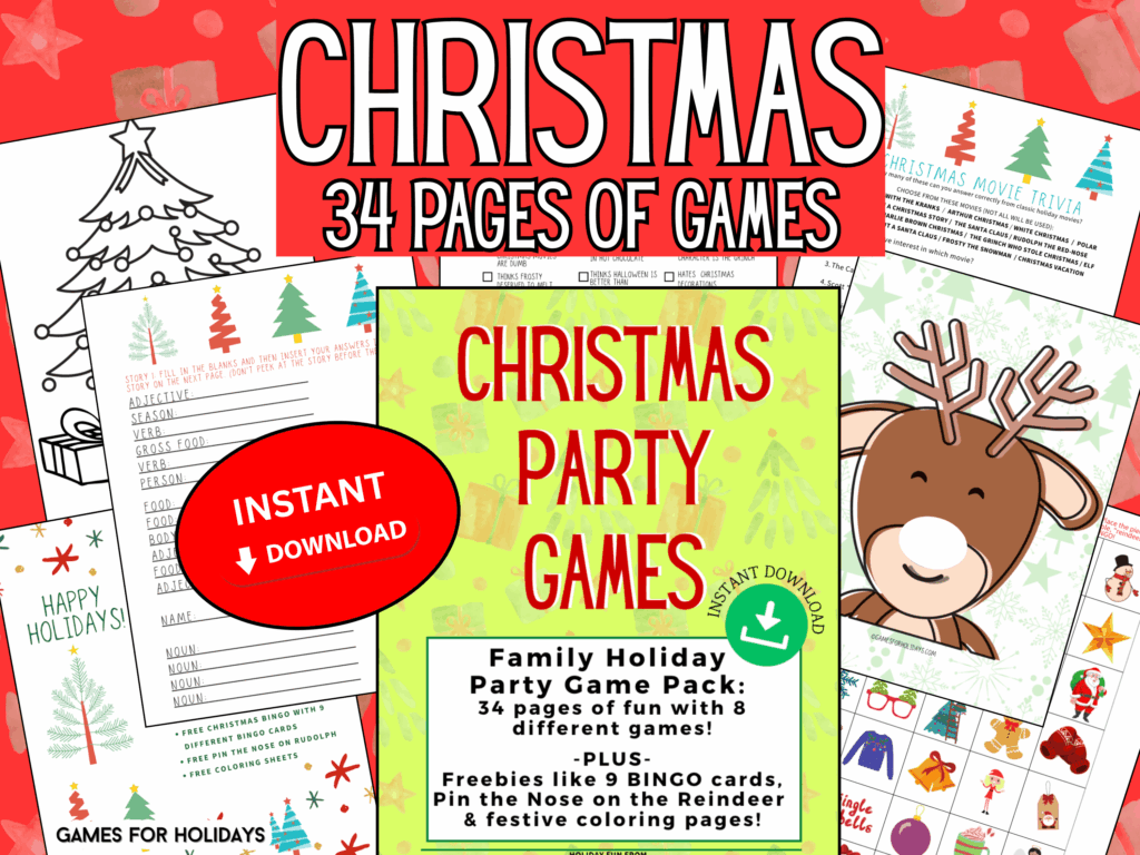CHRISTMAS PARTY GAMES PRINTABLES